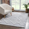 carpet city Teppich Hochflor Wohnzimmer - 160x230 cm - Landhaus-Stil Ethno Grau - Cut-Loop, Hochtief, 3D-Effekt - Shaggy Teppiche Flauschig-Weich Schlafzimmer Langflor