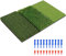 SAPLIZE 76 x 38 cm Foldable 3-in-1 Golf Strike Mat, Tight Lie, Rough and Fairway for Driving, Chipping, Putting Training, Portable Golf Practice Tri-Turf Grass Mat