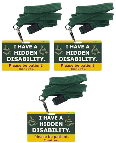 I have a hidden disability, please be patient.Medical access and awareness card and lanyard.(3)
