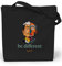 Loxato Jutebeutel - Schwarz Bedruckt, Stoffbeutel B35 x H42 x T8 cm - 100% Baumwolltasche - Einkaufstasche - Damen Shopper