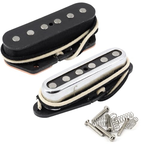 Ogdni 5 Tele Guitar Pickup Set Single Coil,Alnico Pickup Guitar Neck/Middle/Bridge Pickup for Tele Electric Guitar Without Pickup Cover (GMA19)