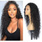 Sapphirewigs Lockige Schwarze Lace Front Perücke Synthetische Perücken für Frauen Lockige 13x3 Tägliche Tragen Party Weihnachten Halloween Hitzebeständige 26 inch