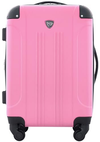 Travelers Club Chicago Bagage Rigide Extensible à roulettes pivotantes, Rose Vif, 50 cm