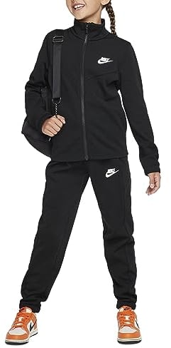 Nike Unisex Kinder Nsw Trainingsanzug, Black/Black/White, 122-128 EU