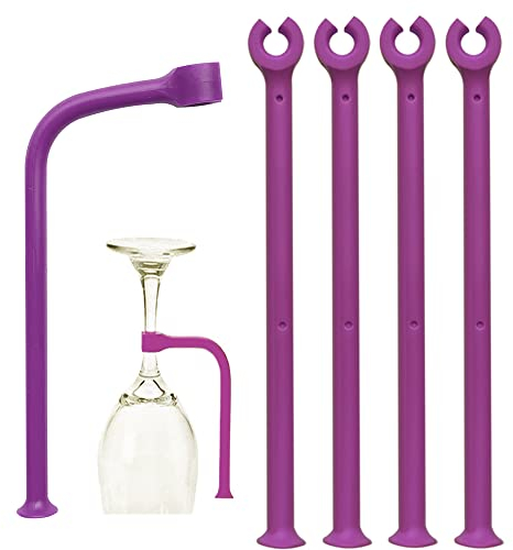 YouU 21cm Geschirrspüler Weinglashalter Neue Erweiterungen Wash Geschirrspüler Aufsatz Küche Gadget Clip (Lila/4 Stück)