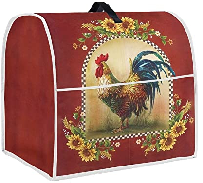 chaqlin Sunflower Chicken Stand Mixer Cover,Kitchen Mixer Cover with Pocket for Stand Mixer,Food Mixer Cover Kitchen Blender Cover Toaster Blender Covers Kitchen Small Appliance Dust Cover