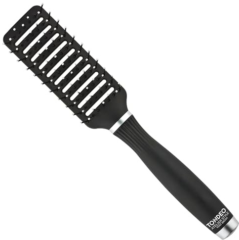 TONDEO Curved Vent Brush ATELIER STYLE | antistatische High-Tech Föhnbürste | optimaler Luftstrom durch gebogenen Bürstenkörper | Hitzebeständige ThermoNylon-Borsten mit Kugelspitze | Entwickelt im Salon
