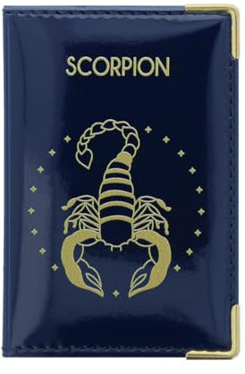 Color Pop Porte-Cartes (2) Anti-RFID – Fabrication Française – PVC Vernis – Protection Carte bancaire - Sécurité Carte de crédit– 9,7 x 6,5 cm - Collection Astrologie (Scorpion)