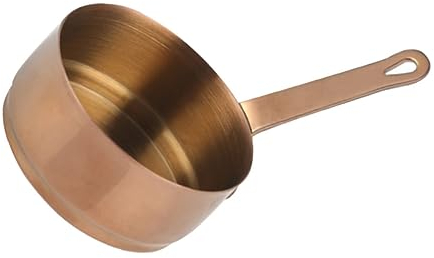 Zerodeko 1pc Sauce Cup with Handle Soy Sauce Dipping Bowls Sauce Pot Coffee Measuring Cup Mini Creamer Jug Barbeque Sauce Soup Ladle Baby Cheese Sauce Perforation Stainless Steel