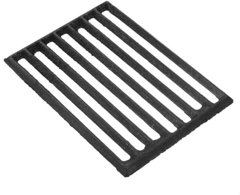 Yardenfun Grille De Barbecue Rectangulaire En Fonte 23,5 x 17,5 Cm Épaisse 0,9 Cm Gril à Bois De Barbecue En Métal Pour Camping En Plein Air