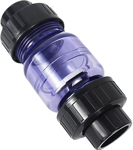 25mm 32mm clapet anti-retour Transparent PVC clapet anti-retour à sens unique raccord de tuyau connecteur d'eau for aquarium d'irrigation de jardin(White 32mm)