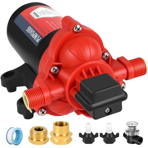 Pompa irroratrice da 12 V per irrorazione agricola, 2,5 GPM-60 PSI-8 AMP, forte resistenza chimica, fornisce una pressione sufficiente, pompa su richiesta con pressostato e autoadescante, compatibile