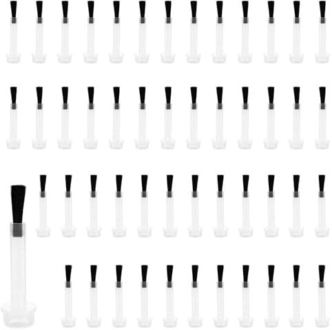 50pcs Replacement Nail Polish Brush, Nail Applicator Mini Nail Polish Brush Nail Paint Brush Set Gel Liquid Dipping Nail Varnish Brushes for Nail Art Nails Home Salon
