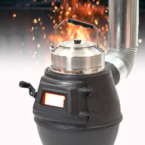 LSHFYV Poêle à Bois d'extérieur, Mini poêle à Bois en Fonte, Mini poêle à Charbon avec fenêtre, Mini radiateur Portable pour Usage extérieur, réchaud de Camping pour Tente