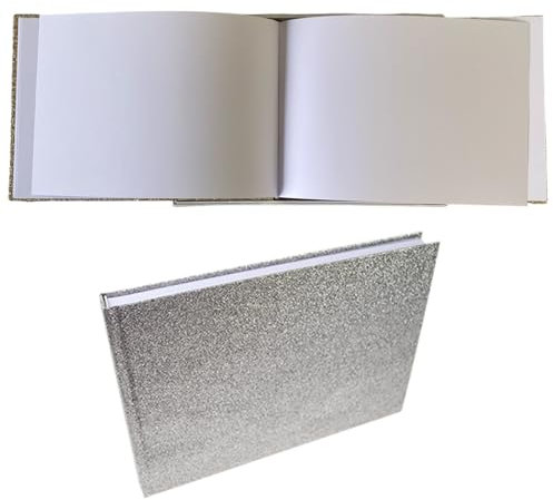 Livre d'or pailleté 80 pages vierges 160 côtés pour mariage, argent, or rose, champagne, scrapbooking – Étui dans une boîte