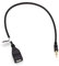 vhbw Adapter OTG kompatibel mit Skoda, Seat, Saab, Renault, Pioneer Mobilgerät - Kabeladapter USB Buchse auf AUX Stecker Schwarz