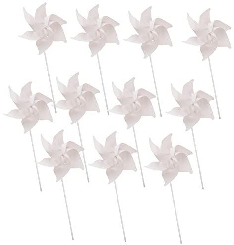 PHENOFICE 10stücke Teiliges Bastelset Windmühlen Aus Papier Zum Bemalen DIY Junge Mädchen Windräder Für Kindergarten Geruchloses Material Pädagogisches Graffiti-Spielzeug Für Kreatives Malen