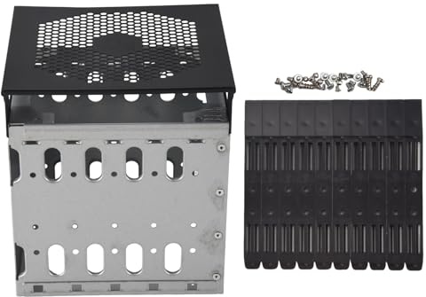 Asyduey HDD Platten KäFig Regal mit GroßEr KapazitäT 5,25 Bis 5 X 3,5 SAS Platten Fach für Computer ZubehöR