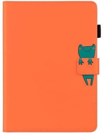 DayQiQiPu Funda Tableta para Realme Pad 2 (11.5 Pulgadas) Rana Patrón PU cuer Carcasa para magnético Flip con Ranuras para Tarjetas y Soporte Cubierta Naranja