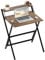 HOMCOM Folding Desk with Monitor Shelf, 70 cm Foldable Computer Desk for Small Spaces, Space Saving Writing Table Workstation for Home Office, Study, Easy Assembly, Rustic Brown