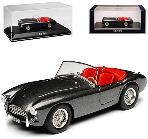 AC ACE Cabrio Grau 1953-1964 1/43 Norev Modell Auto mit individiuellem Wunschkennzeichen