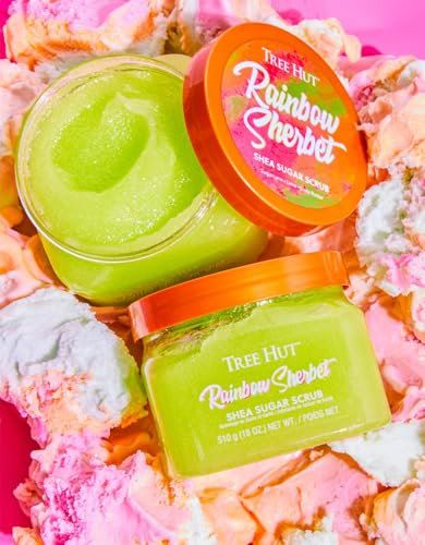 Tree Hut Sunshine Sherbet Shea Sugar Body Scrub, Pineapple and Guava Scent, 510g