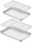 BIUDECO 2 Sets Stainless Steel Baking Tray Set with Cooling Rack of Baking for Oven Roasting Easy Clean Resistant for Cooking