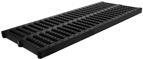 Zerodeko Grille de Caniveau en Résine 200x500 Mm 20 Trous, Couvercle de Drain Rectangulaire en Plastique Robuste, Crépine D’évacuation des Eaux Pluviales pour Terrasse, Jardin et Allée