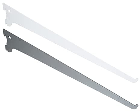 PRIOstahl Wandregal Regalträger Weiß 10er Set - 350mm Regalhalter 1-reihig Schwerlast Halterung - Wandschienen Regal System Aufbewahrung Ordnung Zuhause