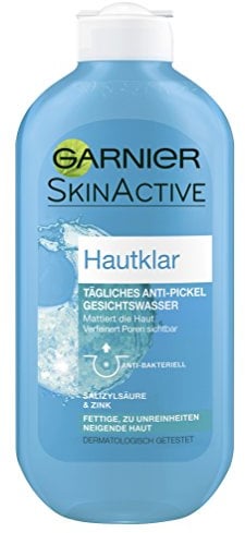 Garnier Gesichtswasser, 3-fach wirksam gegen Unreinheiten, Anti-Pickel, hautklärend, verfeinert die Poren, mattiert, Hautklar, 6er Pack (6 x 200 ml)