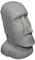 gartendekoparadies.de Moai die Stein-Statuen der Osterinsel, Steinfigur, H. 28 cm, 11 kg, Grau, frostsicher aus Steinguss für Außenbereich