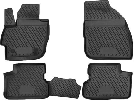 OMAC Gummimatten Fußmatten kompatibel mit Mazda 3 2009-2013 TPE Automatten Schwarz 4X