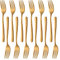 SUNSENGEUR Stainless Steel Mini Forks Set of 12, Gold, Mirror Finish, 7.3 Inches