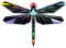 Finest Folia 2 x Polygon Tier Sticker Hologramm Aufkleber Tiere Origami Design Geometrisch Selbstklebend Kunst für Auto Motorrad Laptop Kühlschrank Wand Dekor R117 (Libelle)