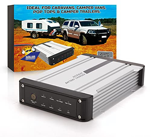 Kanruis 12V 20A DC to DC On-Board Battery Charger for AGM, Gel, Calcium, LiFePO4, VRLA Battery with Multi-Protections Multi-Stage Charging