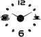 YH Cafe DIY Reloj de Pared Grande sin Marco Reloj de Pared Gigante Diseño Moderno Café Taza de café Grano de café Decoración de Pared Reloj de Pared de Cocina(Negro,70CM)
