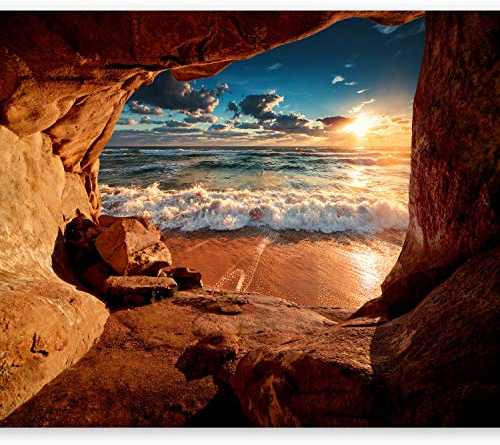 murando Fototapete selbstklebend Steine 343x256cm Foto Tapete Tapetenfolie Möbelfolie Wandverkleidung Wandtapete Motivtapeten Bildtapete Wohnzimmer 3d Effekt Modern Landschaft Natur Strand Meer