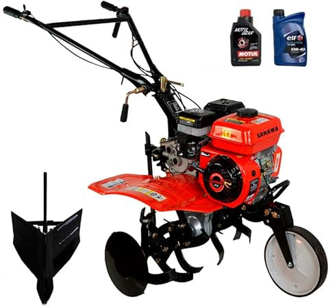 SAKAWA Motocultor Motoazada 7CV 3V Asurcador + Aceite