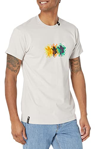 LRG Herren Higher Being Short Sleeve T-Shirt, Silber, Klein