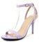 SJJH Sandali da donna con tacco sottile e punta aperta, Lilla, 37 EU