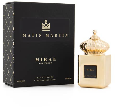 MATIN MARTIN Miral – Luxuriöses arabisches Parfüm für Frauen – Orientalischer Duft mit Noten von Birne, Orange, Mandarine, Jasmin, Tonka – Arabischer langanhaltender Duft – Reisegröße – 100 ml Eau de