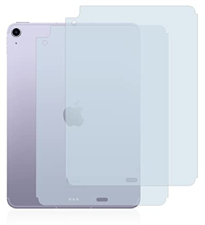BROTECT (2 Stück Schutzfolie für Apple iPad Air 5 2022 (Rückseite, 5. Gen.) Displayschutz Folie Made in Germany, Ultra-Klar