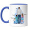 Kiddle-Design Vater Kind Tasse Blau Personalisiert Vatertagsgeschenk Name Papa Kinder Tochter Sohn Baby Kaffeetasse Geschenk für Väter Vatertag