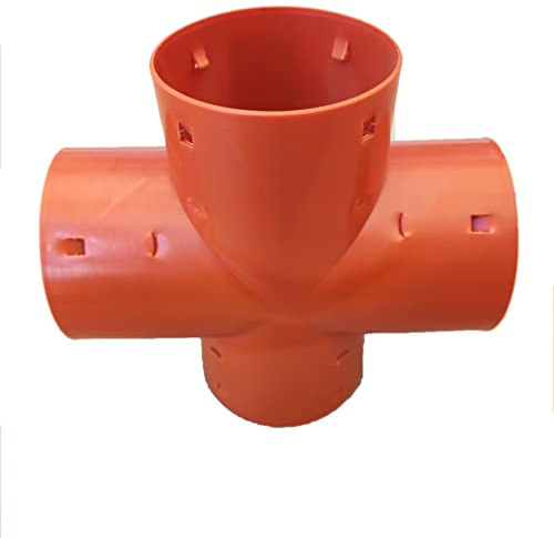 Kreuz-Stück DN100 Drainagerohr Drainageschlauch Sickerschacht Pumpensumpf