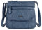 Angelkiss Kleine Damen-Umhängetasche, Leder, Schultertasche für Damen, Hobo-Tasche mit verstellbarem Schultergurt, 1-Blau