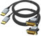 XiAyriky Lot de 2 câbles DisplayPort vers DVI, DP (port d'affichage) vers DVI mâle vers mâle en nylon tressé doré pour ordinateur, moniteur et autres marques - 1,8 m