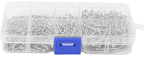 Batto 800 viti autofilettanti in acciaio inox assortite kit dado filettatura legno chiodo set di viti M2