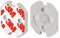 VegMai® [10 Stück] Steckdosen kindersicherung mit Drehmechanismus und 3M Klebeband Ideal für Babys, Kinder und Kleinkinder zu Hause. Schuko Europäischer Stecker Farbe (TRANSPARENT)