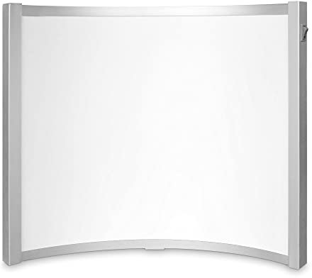 ULCANO Pannello Radiante Infrarossi a CRISTALLI di CARBONIO, CURVE, 300W 55x50 cm, Comfort Termico (non secca l’aria) Basso Consumo, Max Efficienza e Conversione Termica, ALLUMINIO, Mod. CURVE ECO PRO