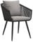 OUTLIV. Alex Gartenstuhl in Anthrazit, 58,5x63,5x79 cm, rostfreies Aluminiumgestell, hochwertiges Rope, Belastbarkeit: 110 kg, Kissen waschbar, wetterfester Gartensessel